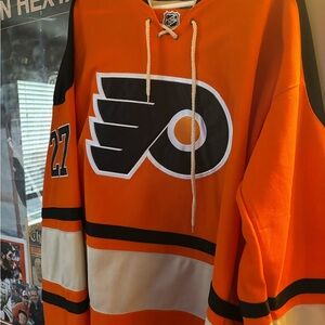 Ron Hextall Philadelphia Flyers CCM Orange Hockey Jersey